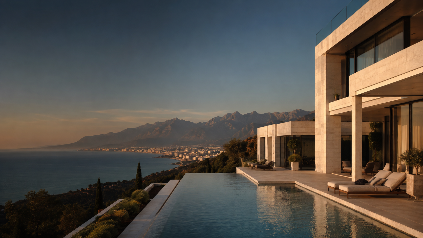 Antalya sahilinde modern bir konut